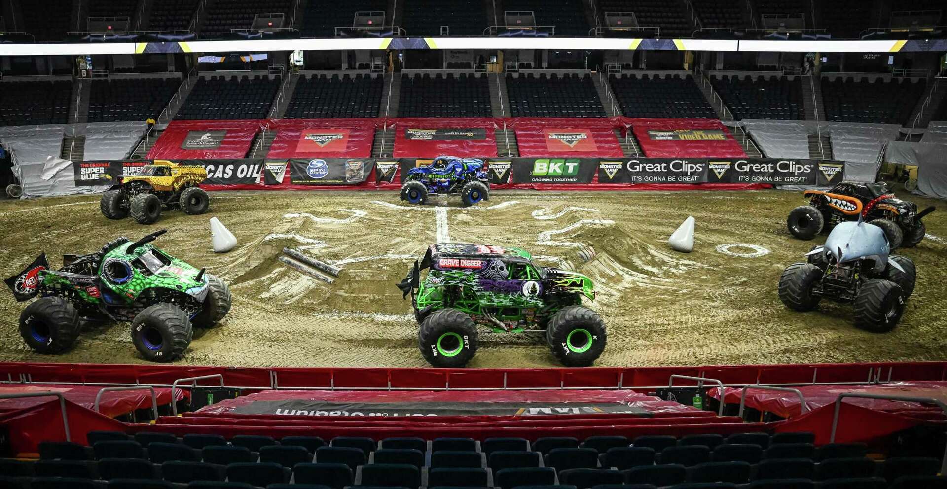 Photos: Getting ready for Monster Jam