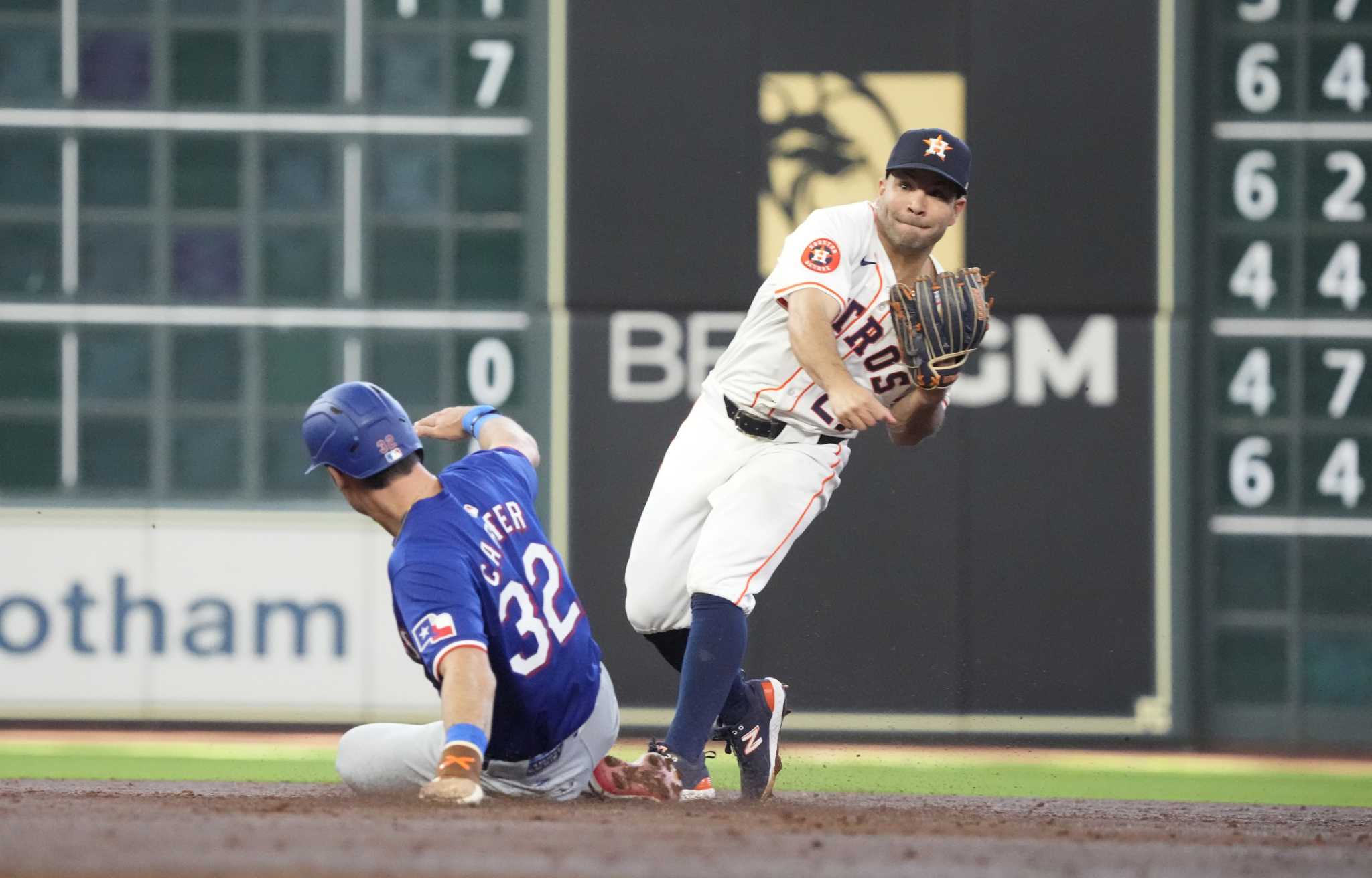 Houston Astros erupt in 7th inning to roll past Texas Rangers