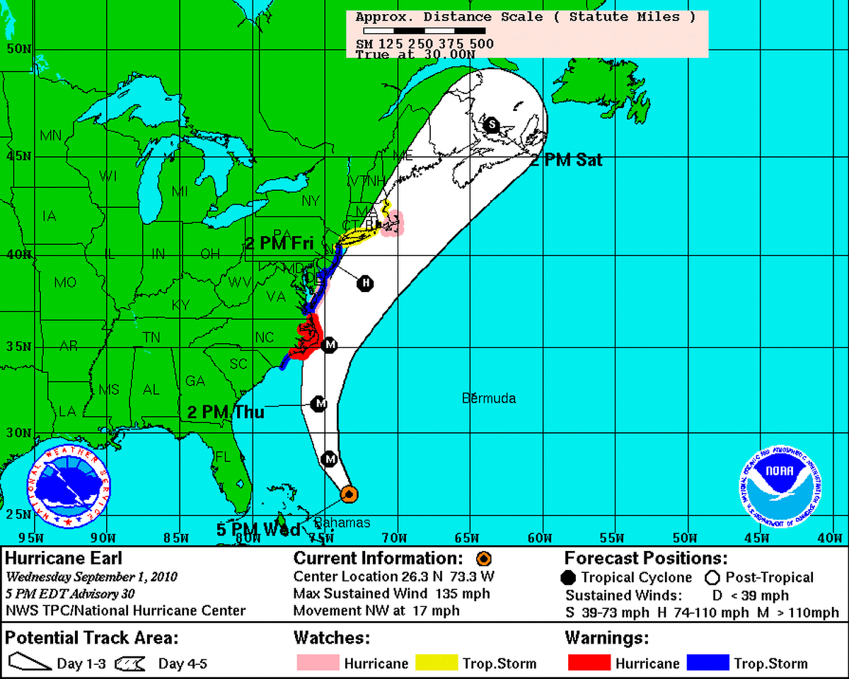 State of emergency declared on East Coast ahead of Earl