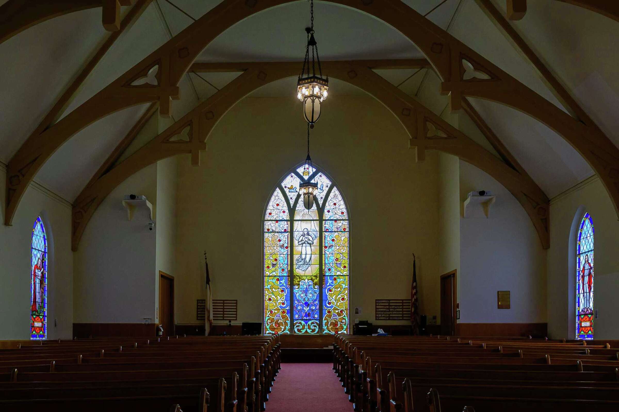 Let there be light Newtonville church stained glass project to begin