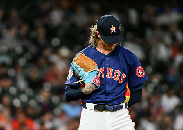 Josh Hader #71 of the Houston Astros pitches against the Toronto Blue Jays at Minute Maid Park on April 02, 2024 in Houston, Texas. 