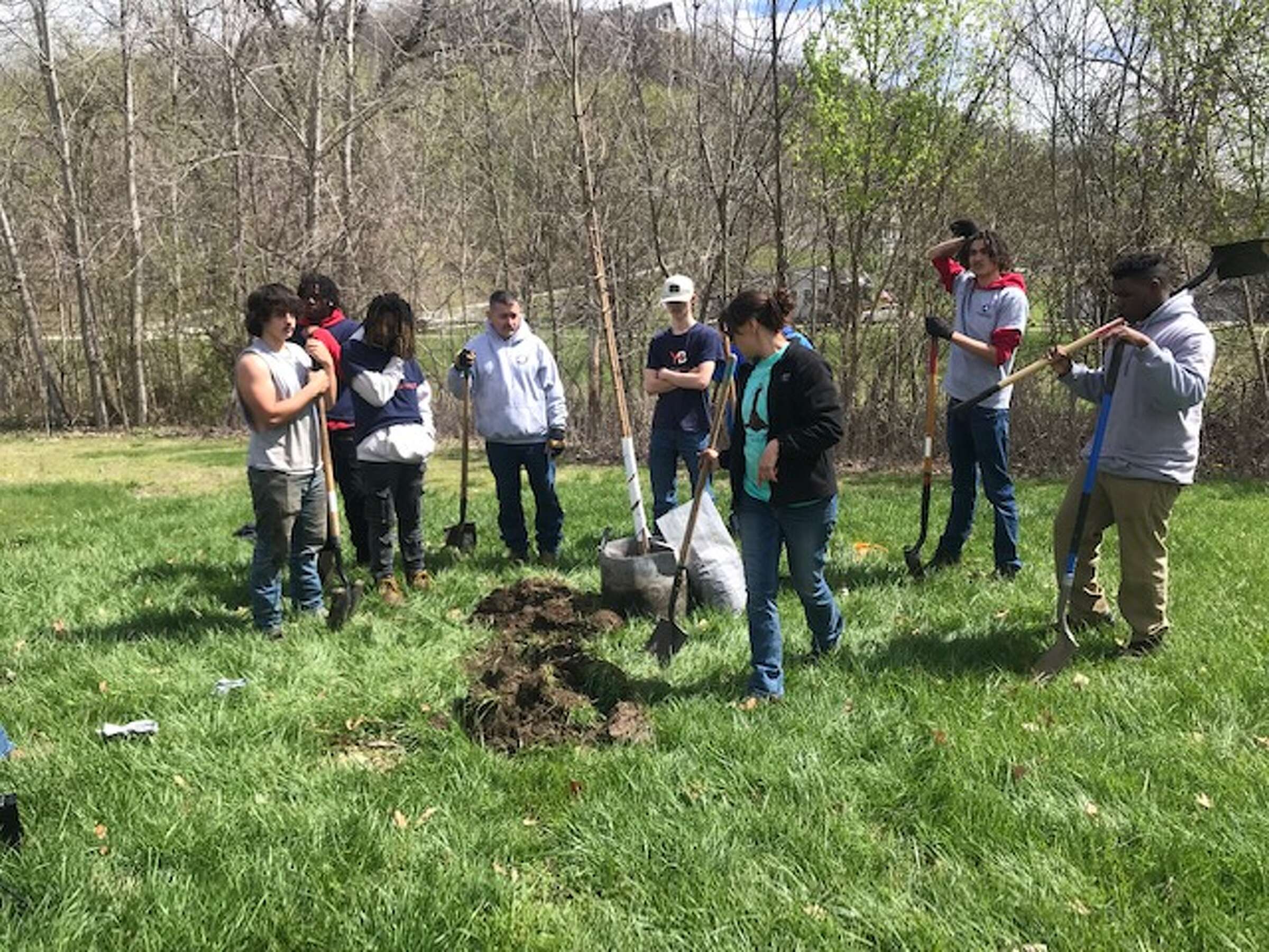 Sierra Club plants 22 trees in Grafton parks