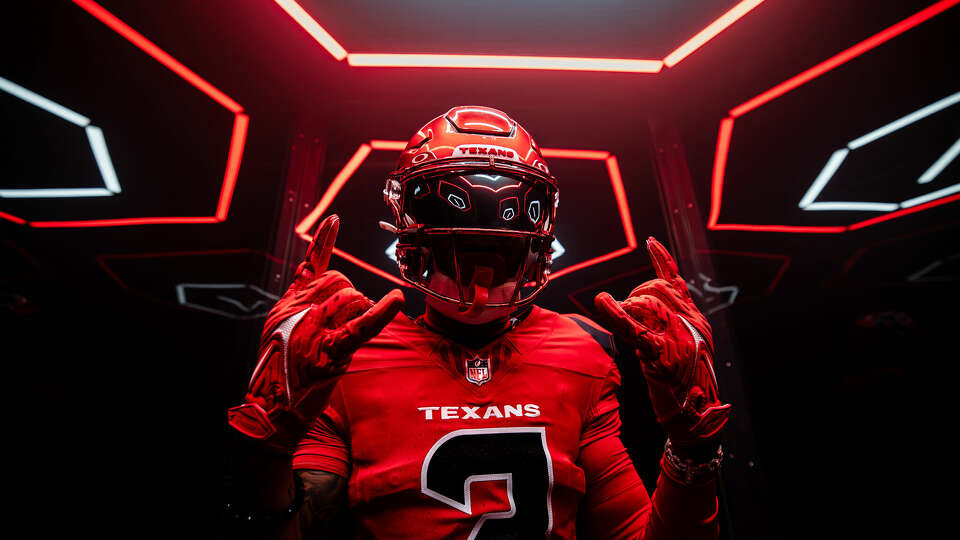 The Houston Texans unveiled new all-red uniforms that feature blue horns across the red helmets. The uniform option is part of the Texans redesign for the 2024 season.