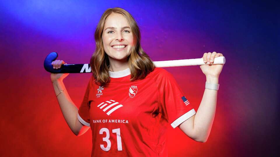 NEW YORK, NEW YORK - APRIL 15: Field Hockey player Kelsey Bing poses for a portrait during the 2024 Team USA Media Summit at Marriott Marquis Hotel on April 15, 2024 in New York City.