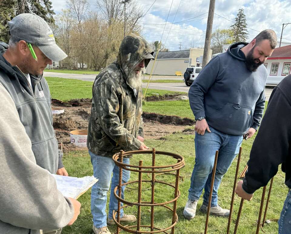 Onekama Village Park event stage construction starts