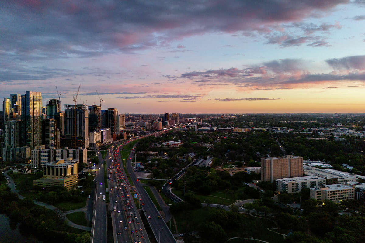 The downtown skyline is seen on March 19, 2024 in Austin, Texas. 