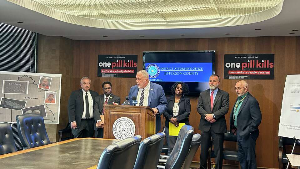Keith Giblin, Jefferson County District Attorney at a news conference about the fentanyl crisis, April 24, 2024