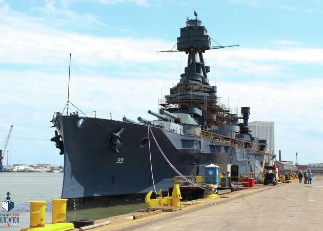 Now out of drydock, the Battleship Texas is scheduled to move to new accomodations at Galveston's Pier 21 in the latter half of 2025.