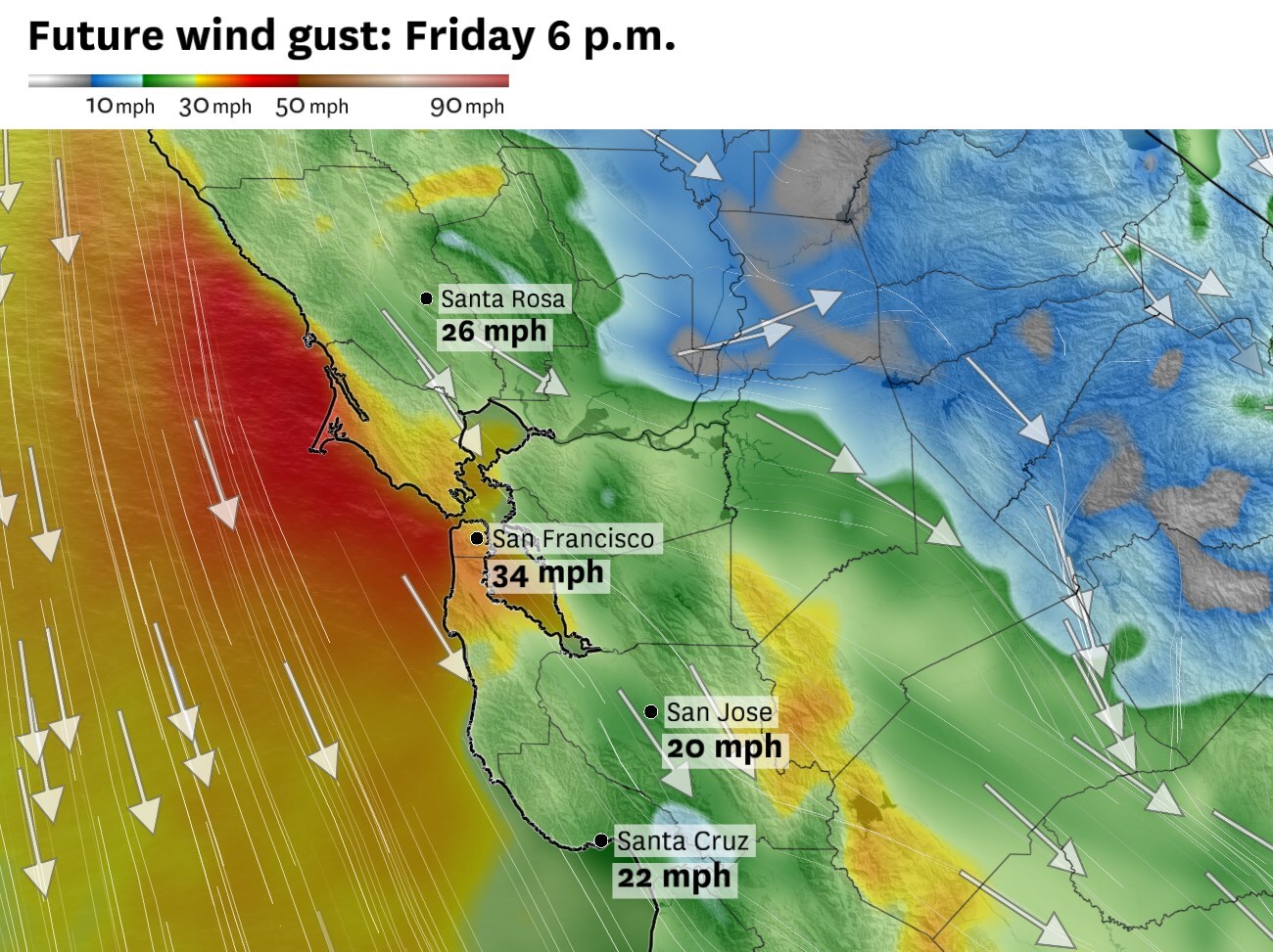 Bay Area Weather: Strong Wind Gusts, Chance Of Light Rain Coming