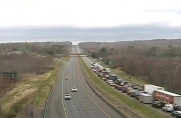 New York man flown to hospital after Tolland crash on I-84, police say
