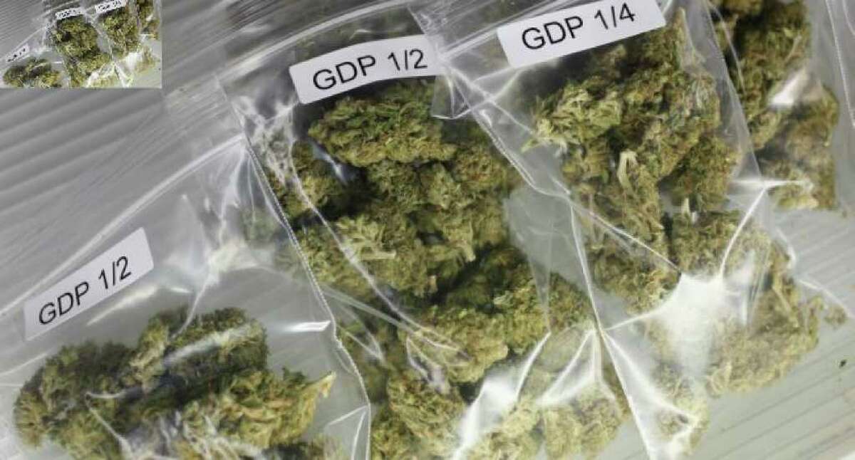 Packets of marijuana buds are shown for sale at the San Francisco Medical Cannabis Clinic in San Francisco.