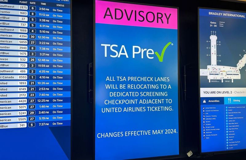 Bradley International Airport in CT relocates TSA PreCheck checkpoint