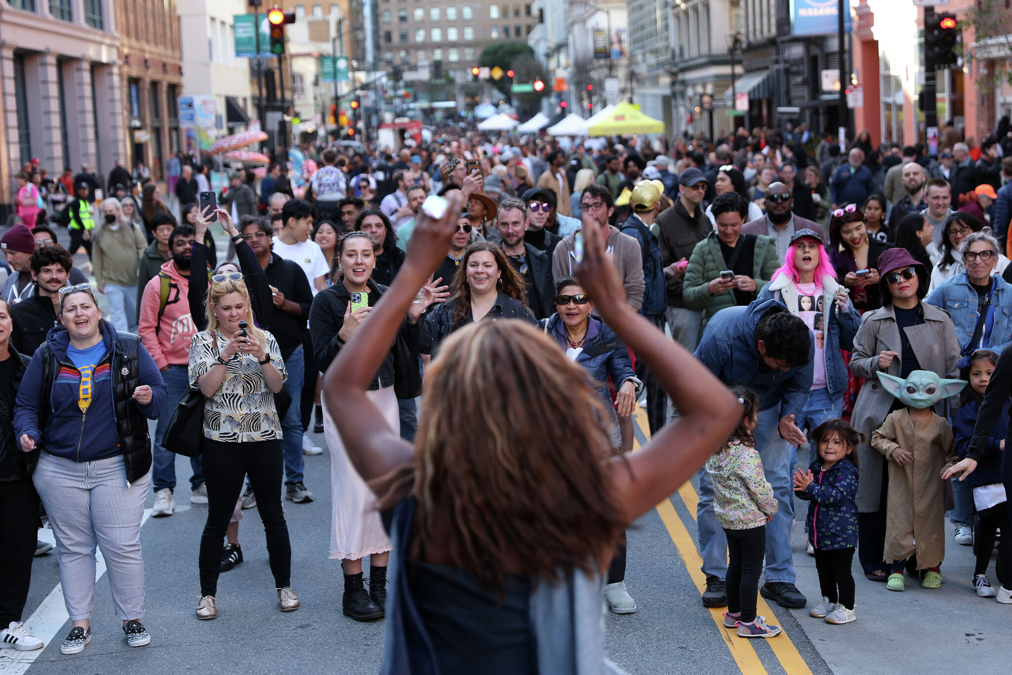 Downtown SF street party draws thousands, brings ‘electricity’ to area