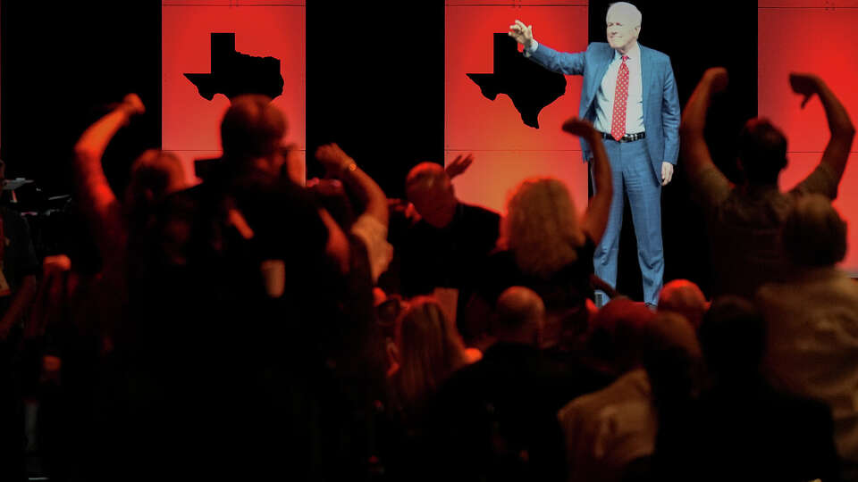 U.S. Sen. John Cornyn is booed as he addresses delegates during the second day of the Republican Party of Texas Convention at George R. Brown Convention Center on Friday, June 17, 2022.