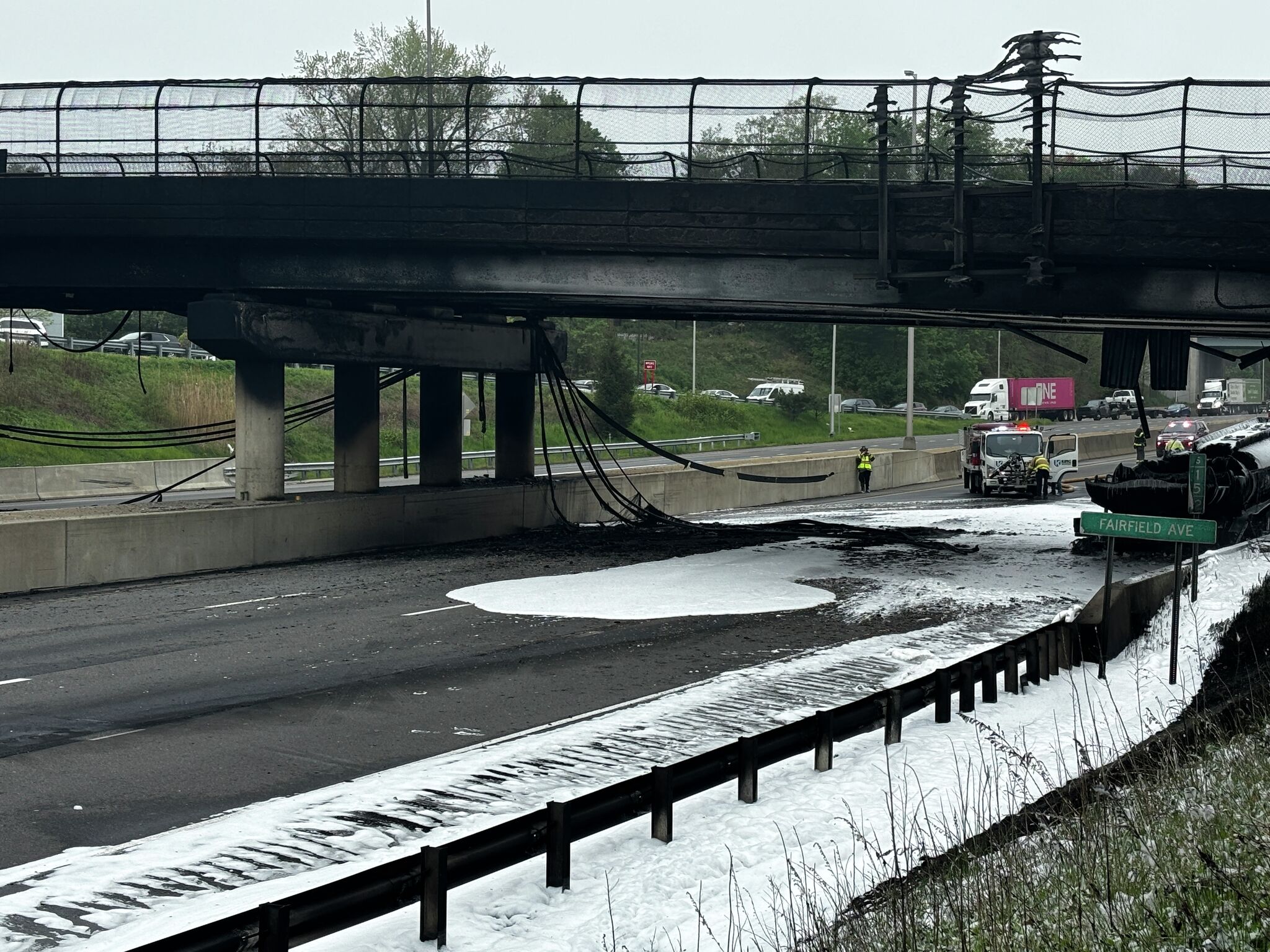 Officials Norwalk air, water quality is 'safe,' after I95 truck fire