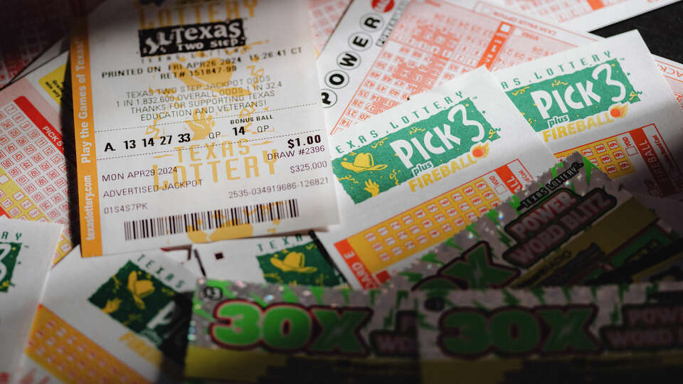 Texas Lottery tickets were photographed in studio to represent a story about a scheme to play every possible combination of numbers eventually leading to a winning ticket on April 26, 2024.