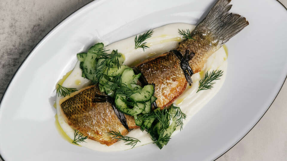 Navy Blue's Branzino dish. 