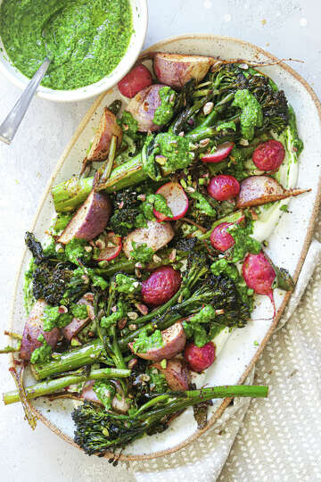 Recipe Roasted Broccolini And Radish With Salsa Verde