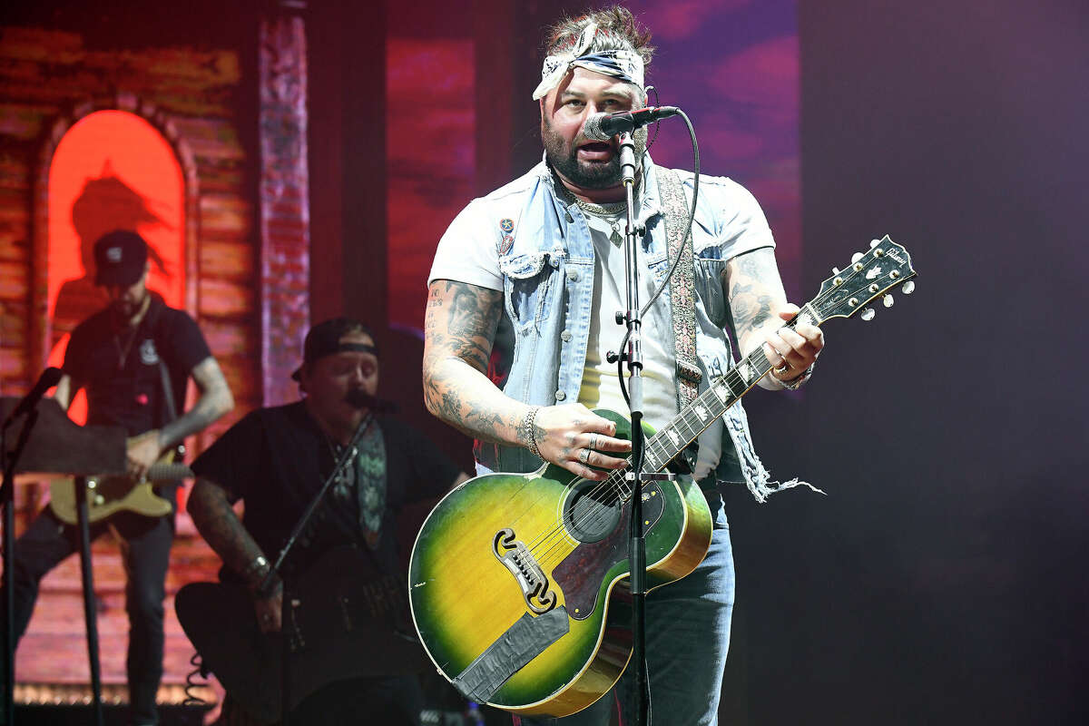 MODESTO, CALIFORNIA - JUNE 22: Koe Wetzel performs in support of his 'Hell Paso' release at Basi Nationwide Amphitheater on June 22, 2023 in Modesto, California. (Photo by Tim Mosenfelder/Getty Images)