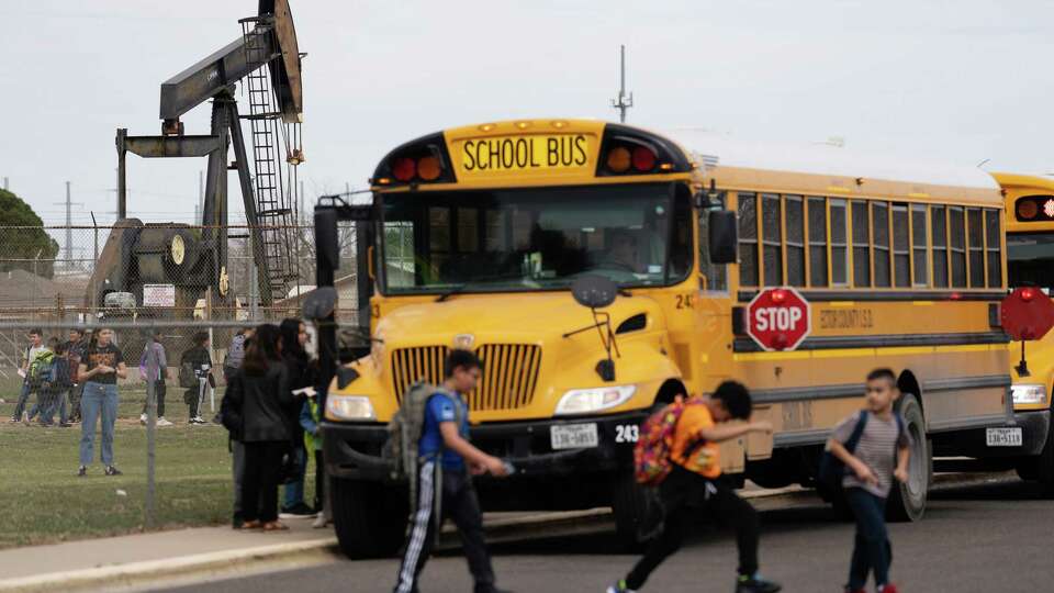 Noel Elementary School students leave the school at the end of the day on Wednesday, March 6, 2024 in Odessa.