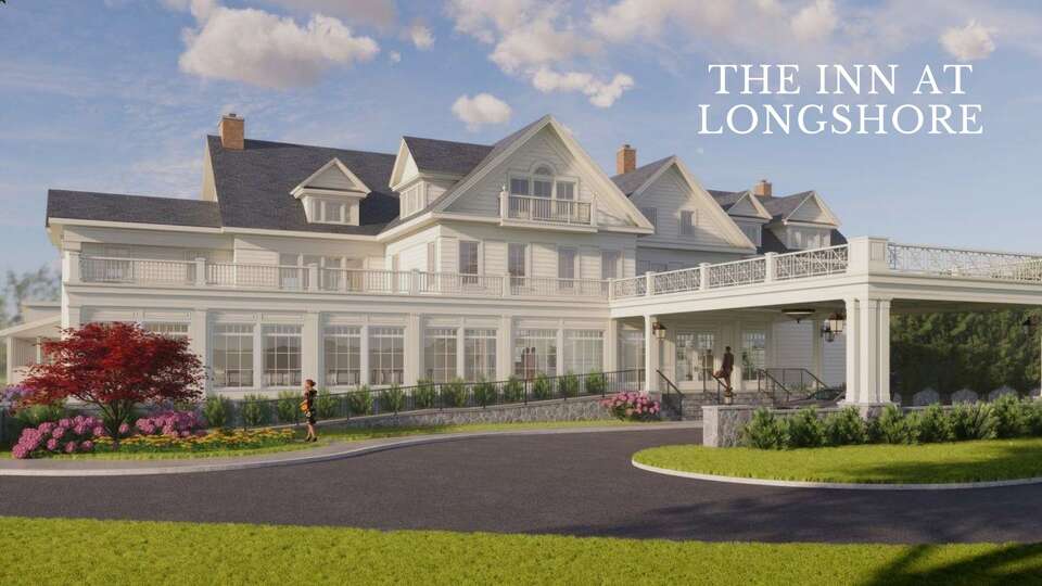 A rendering of what the front of the Inn at Longshore in Westport, Conn. could look like.