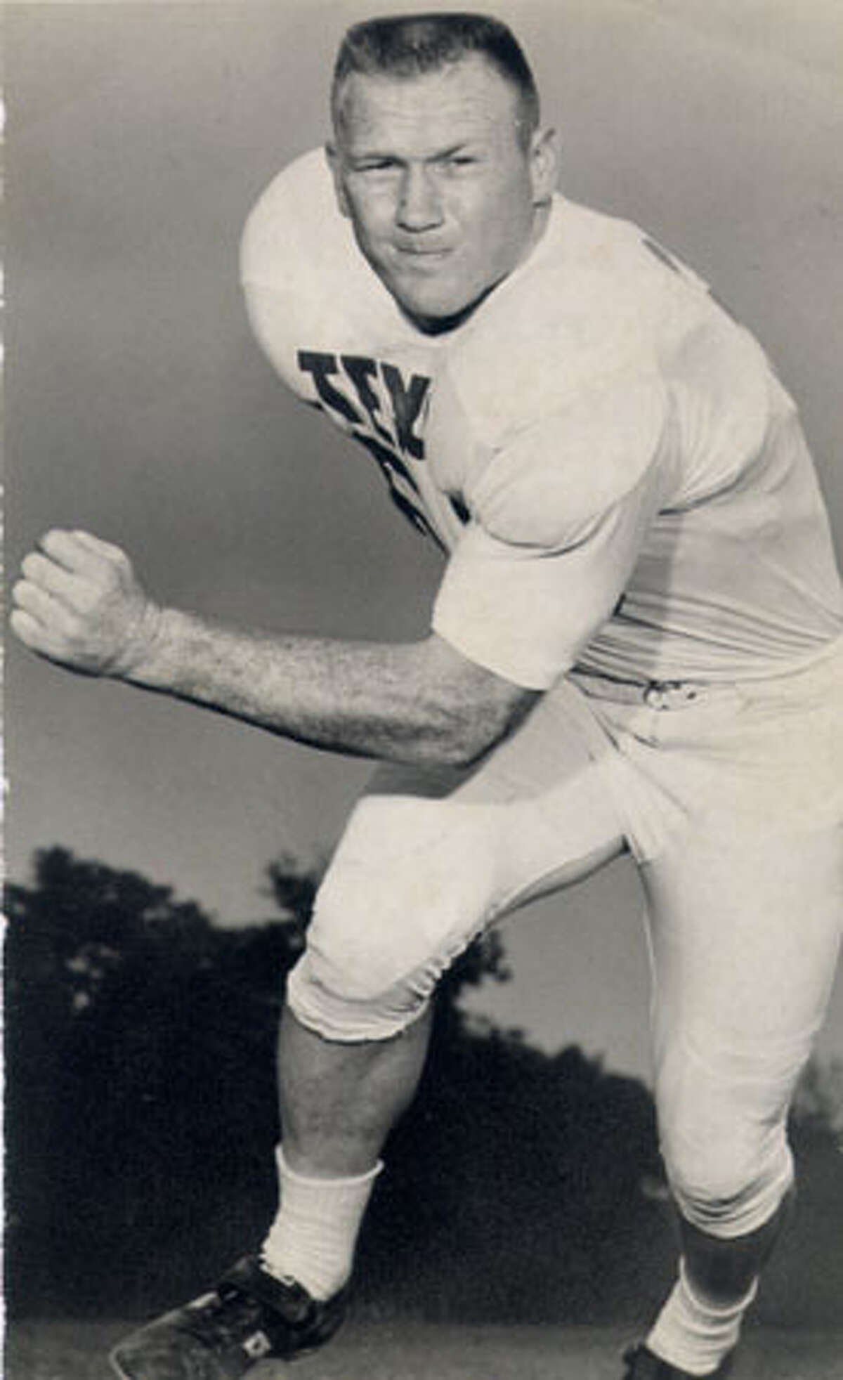 Tommy NobisHigh school: JeffersonPosition: Linebacker/guardCollege: TexasA-A year: 1965HOF induction: 1981Rundown: After winning the Outland Award and Maxwell Trophy with the Longhorns, he was the first overall pick in the 1966 NFL draft. His 11-season career with the Atlanta Falcons included five Pro Bowls.