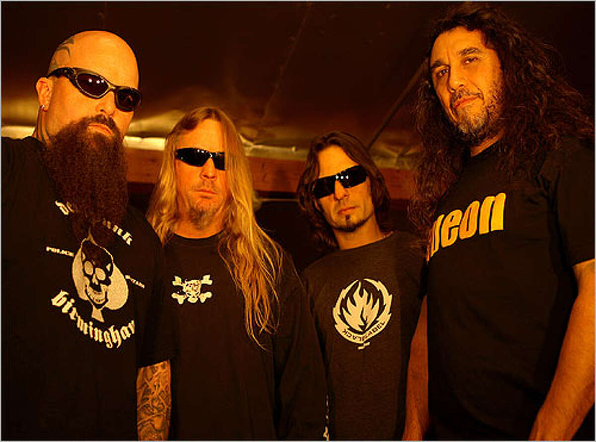 Slayer — Kerry King (from left), Jeff Hanneman, Dave Lombardo and Tom Araya.