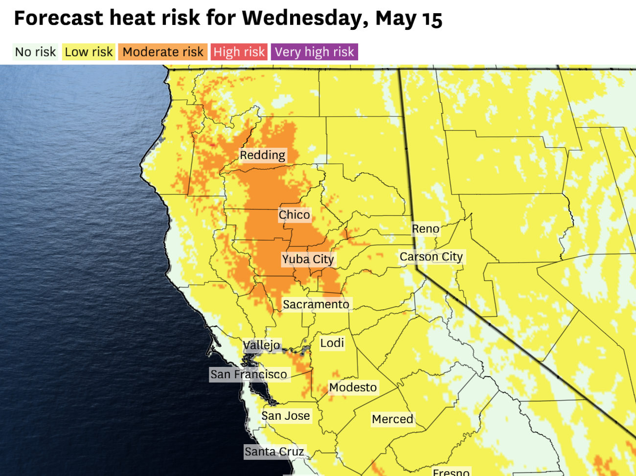 Northern California weather These cities may hit 100 degrees today