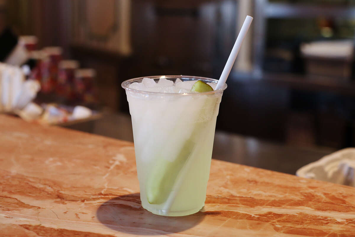 The Sparkling Pickle Lemonade at Disneyland.