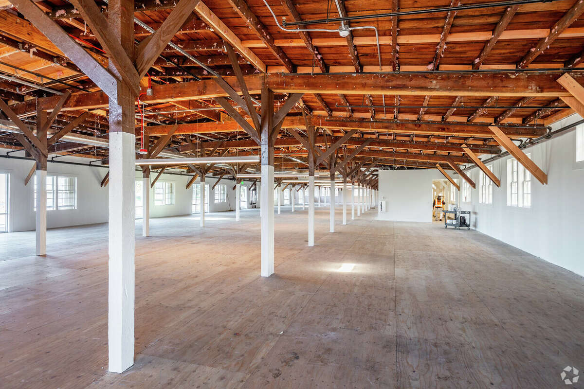 The inside of the warehouse space at 1180 Crissy Field, which will eventually house the Presidio's second retail tenant.