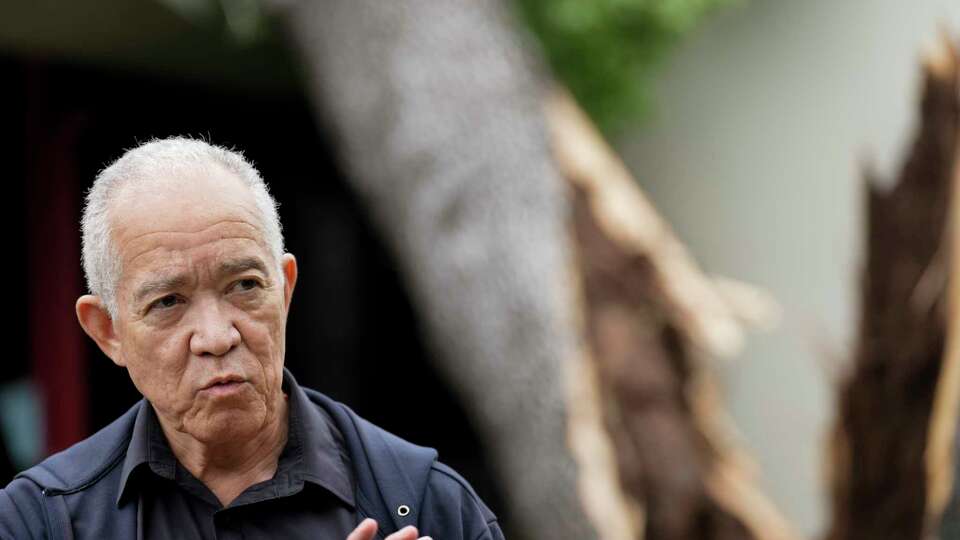 Houston Independent School District F. Mike Miles gives a press conference regarding to the storm damage assessment of the school district while a tree in the courtyard fell over Thursday night and damaged a classroom Friday, May 17, 2024 at Pugh Elementary School in Houston. Miles said the school district is planning to be back on Monday.