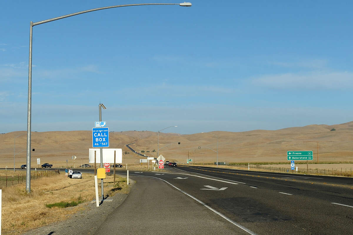 A general view of the intersection where actor James Dean died in Cholame, California. 