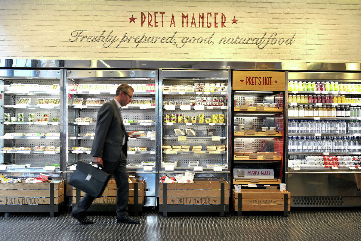 FILE: A man shops in a Pret A Manger store.