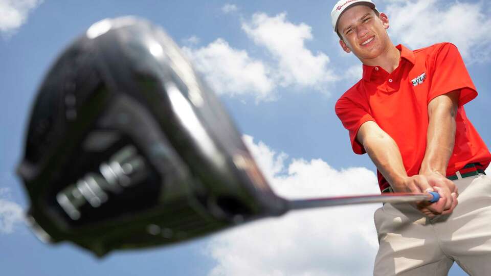 The Woodlands High School sophomore Cooper Paull poses for a portrait on Monday, May 20, 2024 in The Woodlands. Paul, who shot a bogey-free second round of the Class 6A state tournament, to capture the state title, is the All-Greater Houston Boy's Golfer of the Year.