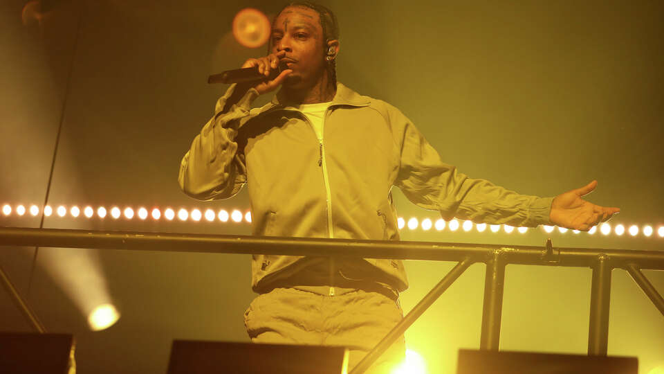  Savage performs during his American Dream Tour Hits LA's Kia Forum at The Kia Forum on May 07, 2024 in Inglewood, California. 