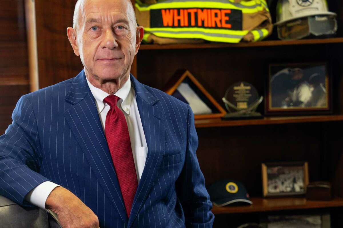 Mayor John Whitmire poses for a portrait in his office at City Hall on Wednesday, May 22, 2024 in Houston.