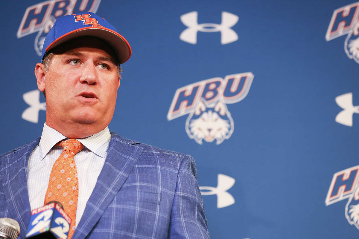 Former Astro Lance Berkman talks to the media after being named Houston Baptist University's new baseball coach in Houston on Monday, May 31, 2021.