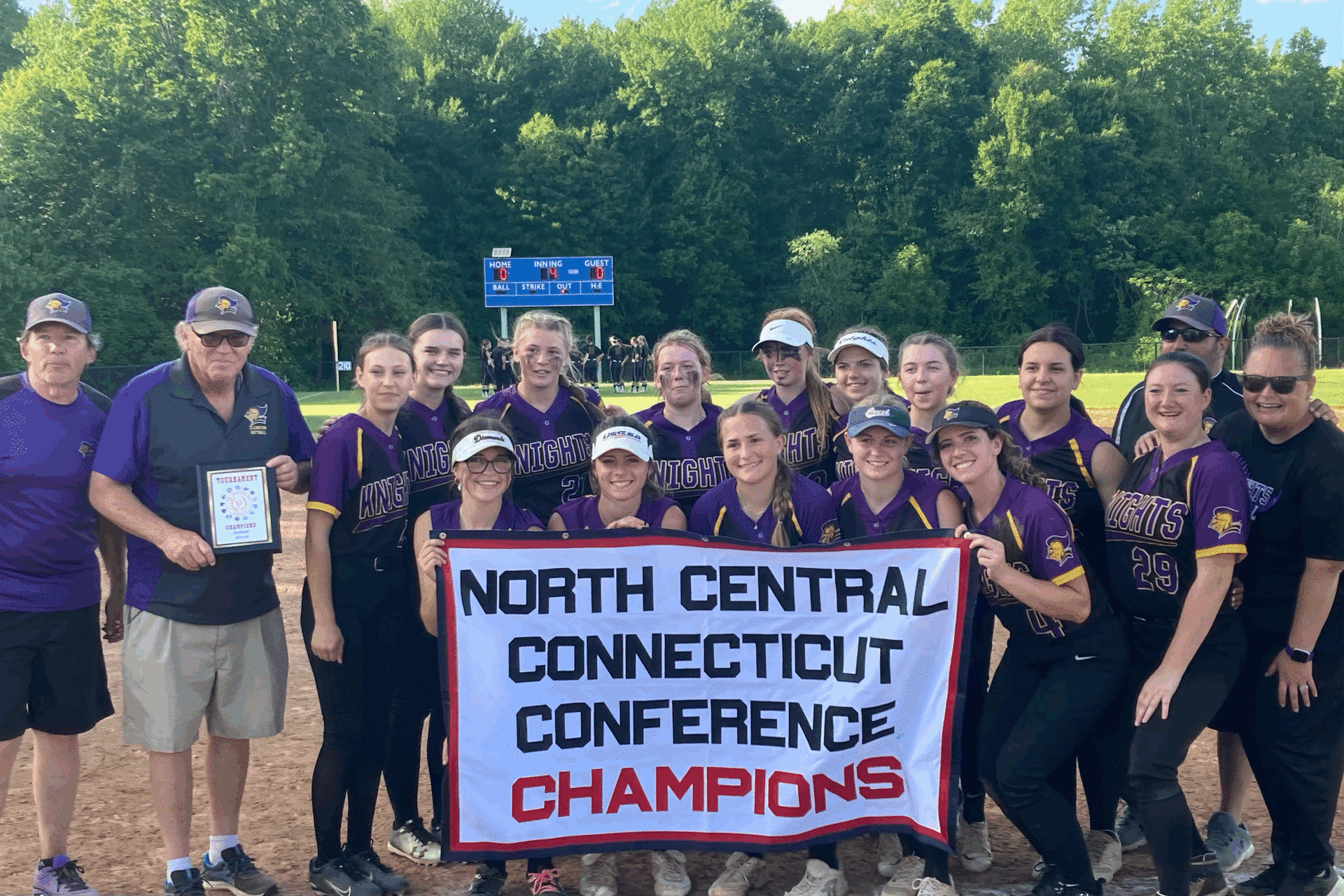 Ellington High School defeated Coventry to win the NCCC softball title