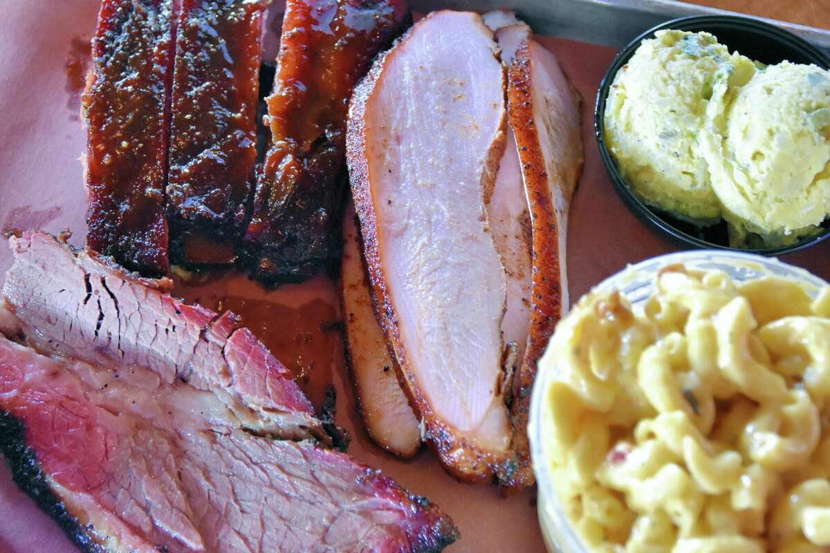 Pinkerton's Barbecue makes plenty of tasty Texas barbecue, including beef brisket, turkey and pork ribs.