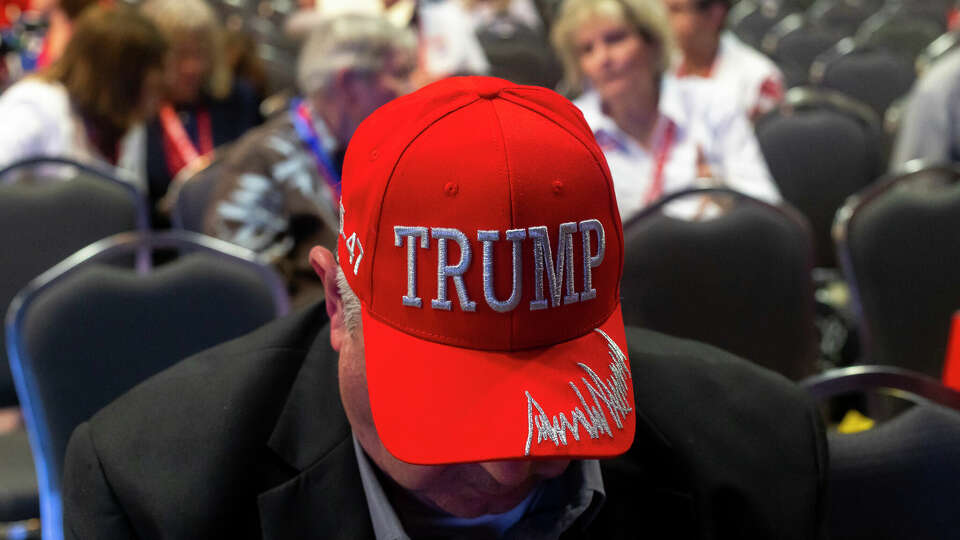 Oliver Cozby, Republican delegate for Senate District 10, attends the Texas GOP Convention at Henry B. Gonzalez Convention Center on Friday, May 24, 2024 in San Antonio.