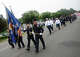 Noroton Heights firefighters march in the Darien Memorial Day Parade from the Goodwives Shopping Center to Spring Grove Veterans Cemetery in Darien, Conn. May 27, 2024. A brief ceremony honoring Darien's veterans was held inside the library due to weather conditions following the parade.