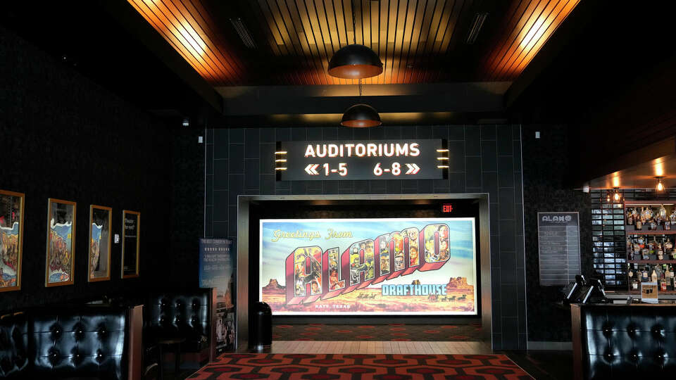 The interior of the Alamo Drafthouse LaCenterra in Katy is designed to be a celebration of movies.