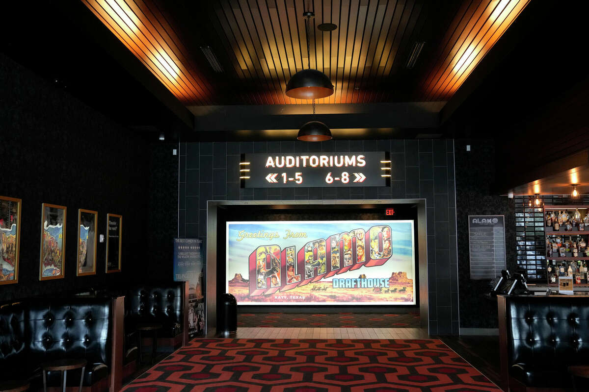 The interior of the Alamo Drafthouse LaCenterra in Katy is designed to be a celebration of movies.