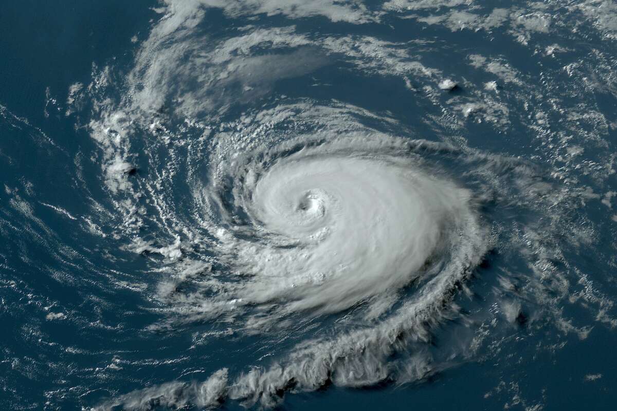 This is a visible light photo taken by the GOES-16 weather satellite  of Hurricane Don on July 22, 2023, in the North Atlantic. Don was the first named storm of the 2023 Atlantic hurricane season to develop into a hurricane.