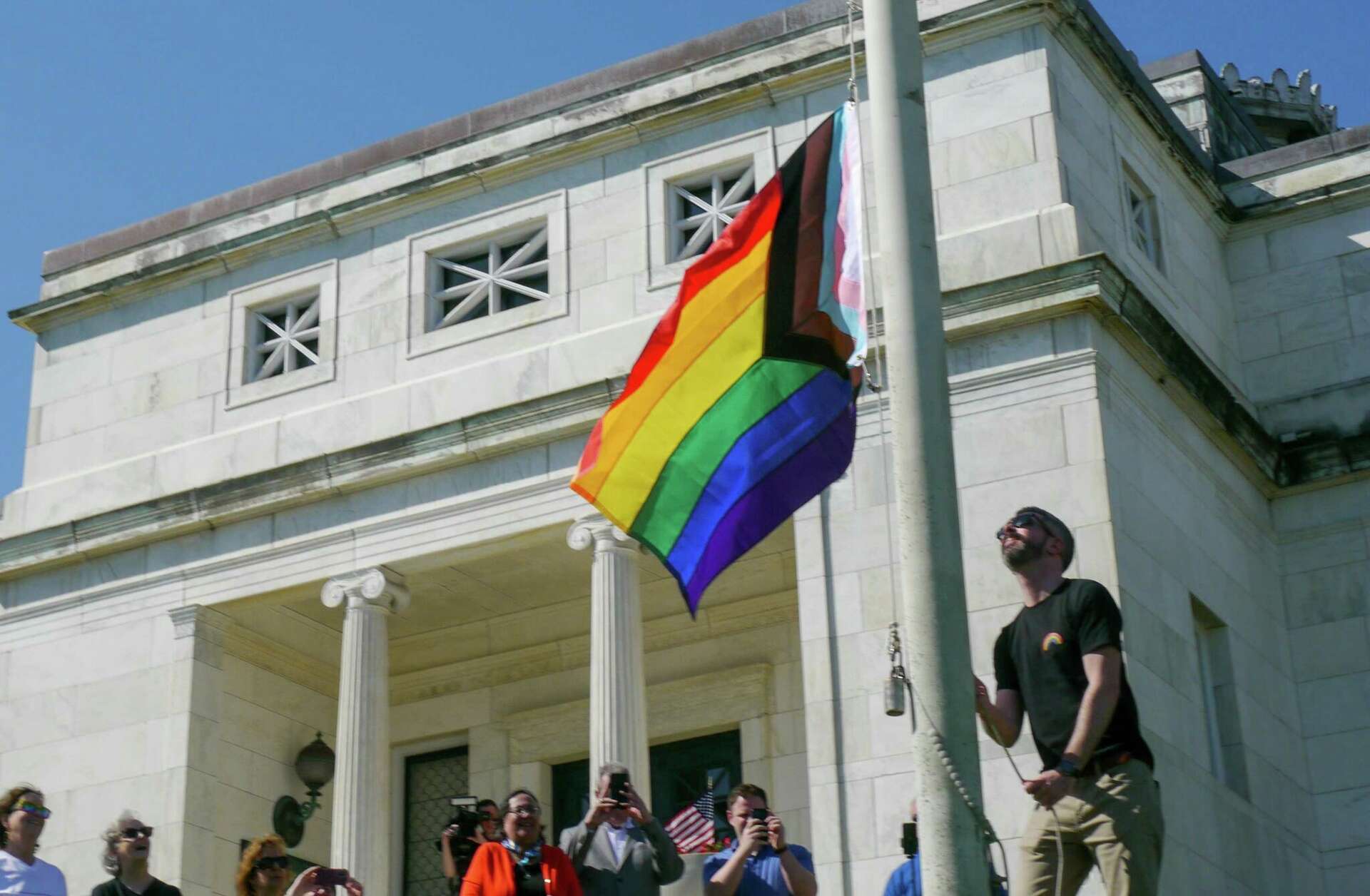 In photos: Meriden kicks off Pride month with flag raising ceremony