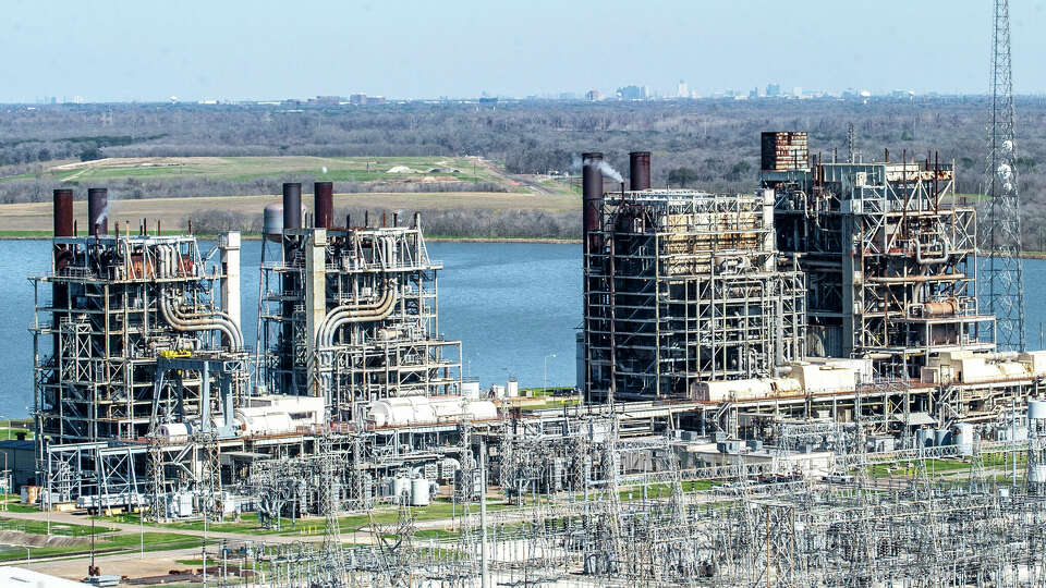 Natural gas generation plants are visible at the WA Parish Generating Station Monday, Feb. 19, 2024 in Richmond.