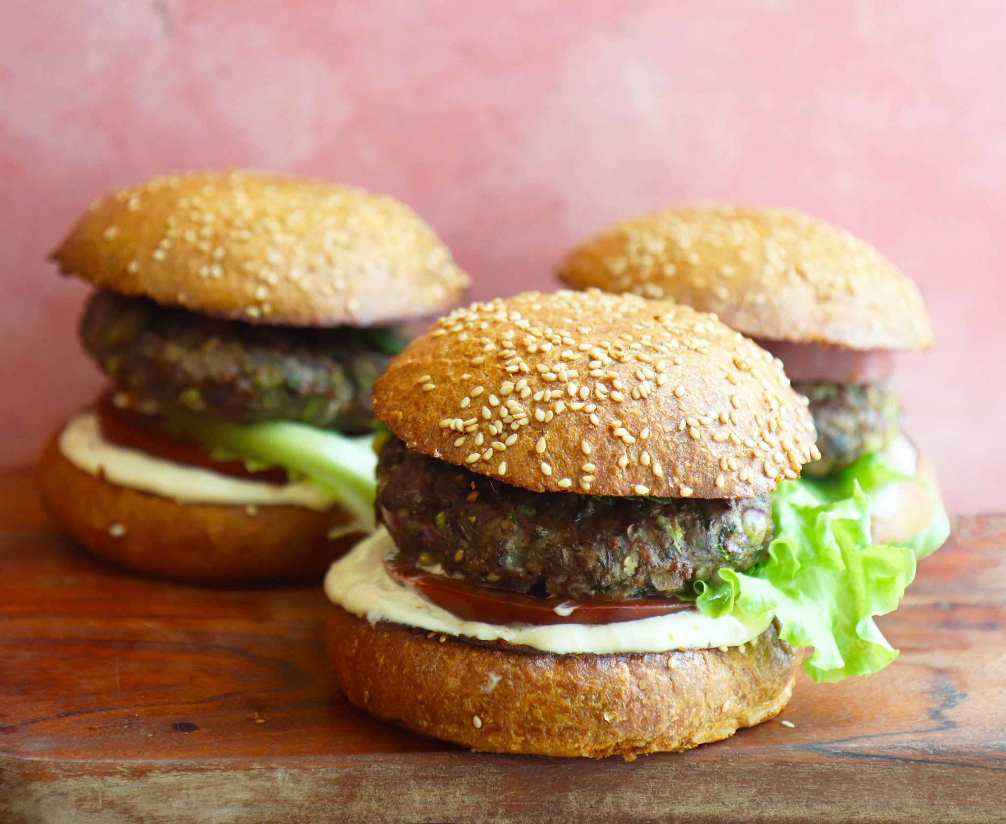 This lamb burger recipe also packs in vegetables and herbs