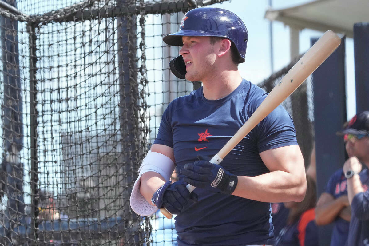 Houston Astros infielder Will Wagner (90) during the first full squad workout at the Astros spring training complex at The Ballpark of the Palm Beaches on Tuesday, Feb. 21, 2023 in West Palm Beach .