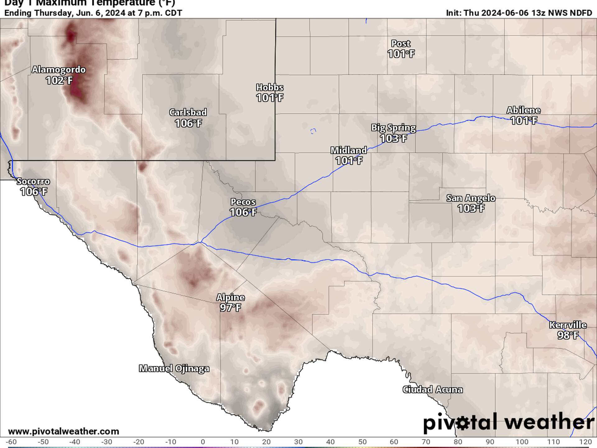 Triple digit temps coming to West Texas, cold front next week