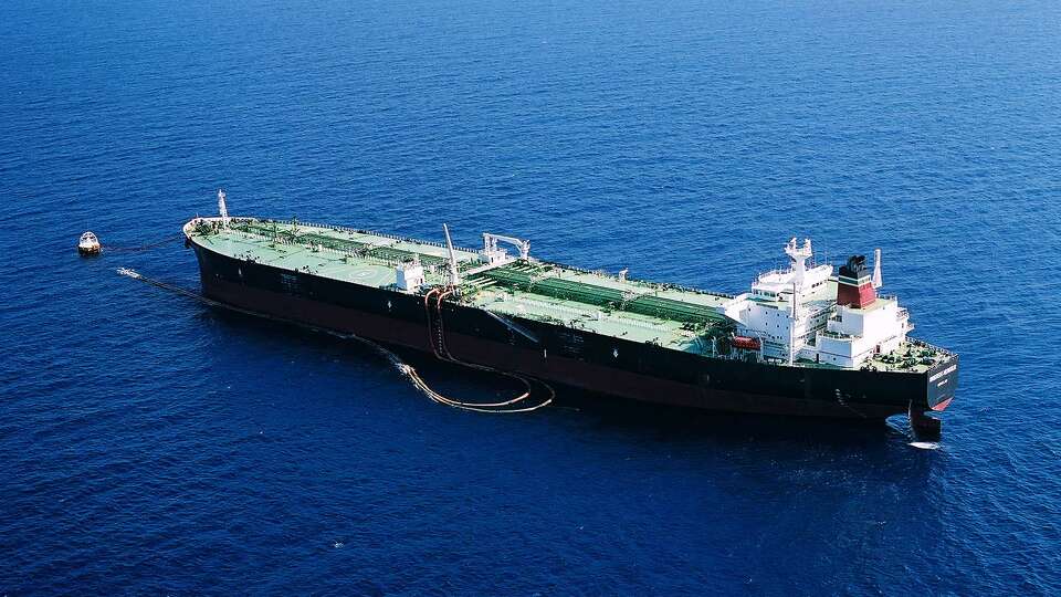 A tanker unloads crude oil at a buoy at the Louisiana Offshore Oil Port in sunnier days. Located about 20 miles south of Grand Isle in the Gulf of Mexico, the marine terminal offloads over 1 million barrels of foreign oil a day. The LOOP is temporarily closed because of storms.